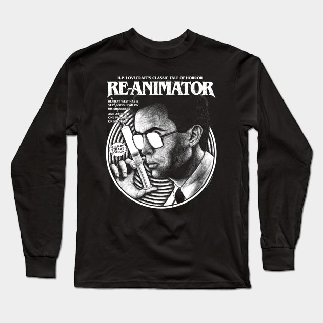 Reanimator, Herbert west, Lovecraft Long Sleeve T-Shirt by PeligroGraphics